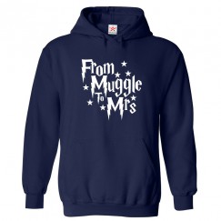 From Muggle To Mrs Classic Adults Bridal Shower or Bachelorette Party Pullover Hoodie For PotterHeads					 									 									